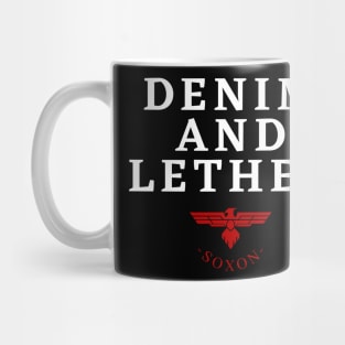 Denim and leather Mug